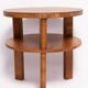 Mid-century modern coffee table, vintage, Art Deco, walnut wood, Poland, 1960s