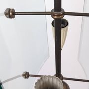 Pietro Chiesa for Fontana Arte Curved Glass and Brass Pendant Light 1940s