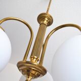 Vintage chandelier of the 60s in brass