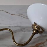 Brass and opaline wall light