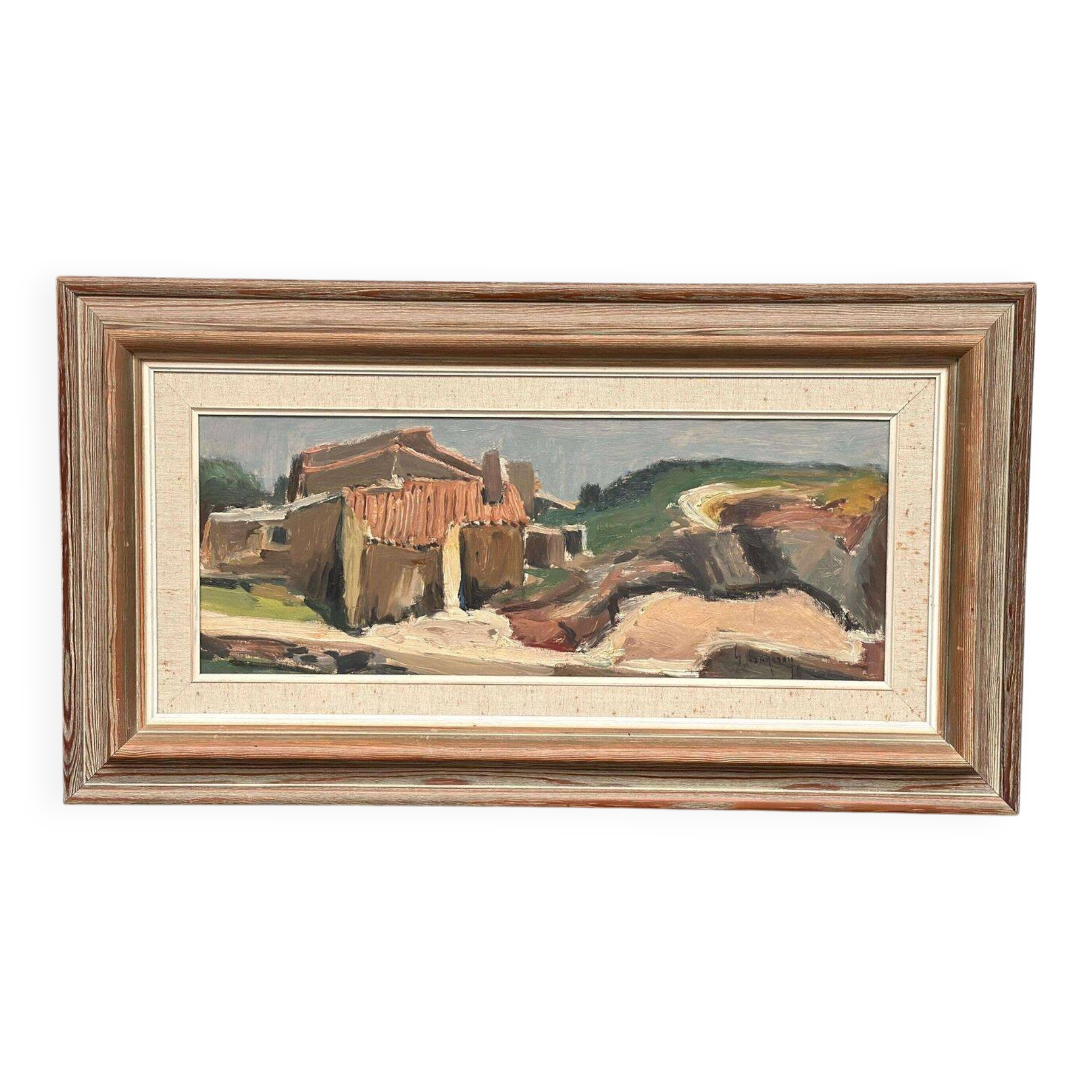 Original Swedish Oil On Canvas – Gideon Isaksson – “Portuguese River” – Vintage & Signed