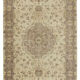 Hand-knotted turkish beige rug 192 cm x 285 cm
