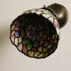 Tiffany lamp, stained glass and tin.