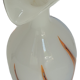 Vase en verre de Murano rouge, blanc et bleu vintage par Carlo Moretti, Italie, années 1970