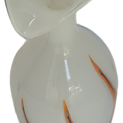 Large vintage red, white and blue Murano glass vase by Carlo Moretti, Italy, 1970s