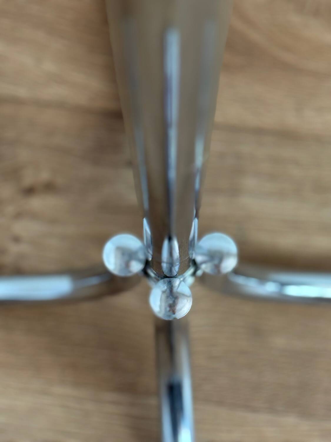 Vintage stainless steel coat rack – 12 hooks