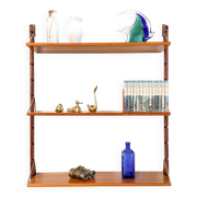 Scandinavian mid century shelving unit Ergo, set of 3 shleves, Norway 1960s