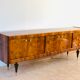Art deco style in walnut bramble sideboard 1950