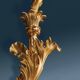 Paire de supports de lanternes baroques anciens en bois doré, Italie, XVIII Century