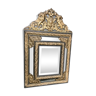 Miroir flamands cuivre et bois 19ème siècle 60x94cm