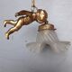 Hanging chandelier / bronze angel dore ep 1940/50