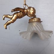 Hanging chandelier / bronze angel dore ep 1940/50