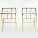 Pair of sofa tables in glass and brass 1960s