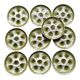 Set of 10 Moulin de Loups oyster plates