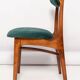 Green velvet Mid-Century chair designed by Rajmund Hałas, Poland, 1960s.