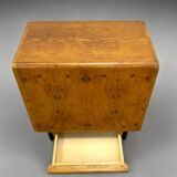 Vintage Czech Burr Walnut Bar Cabinet 1950s