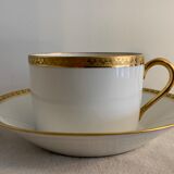 12 coffee cups and 12 white porcelain cups of Gold Gold Limoges