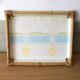 Vintage rattan and resin tray