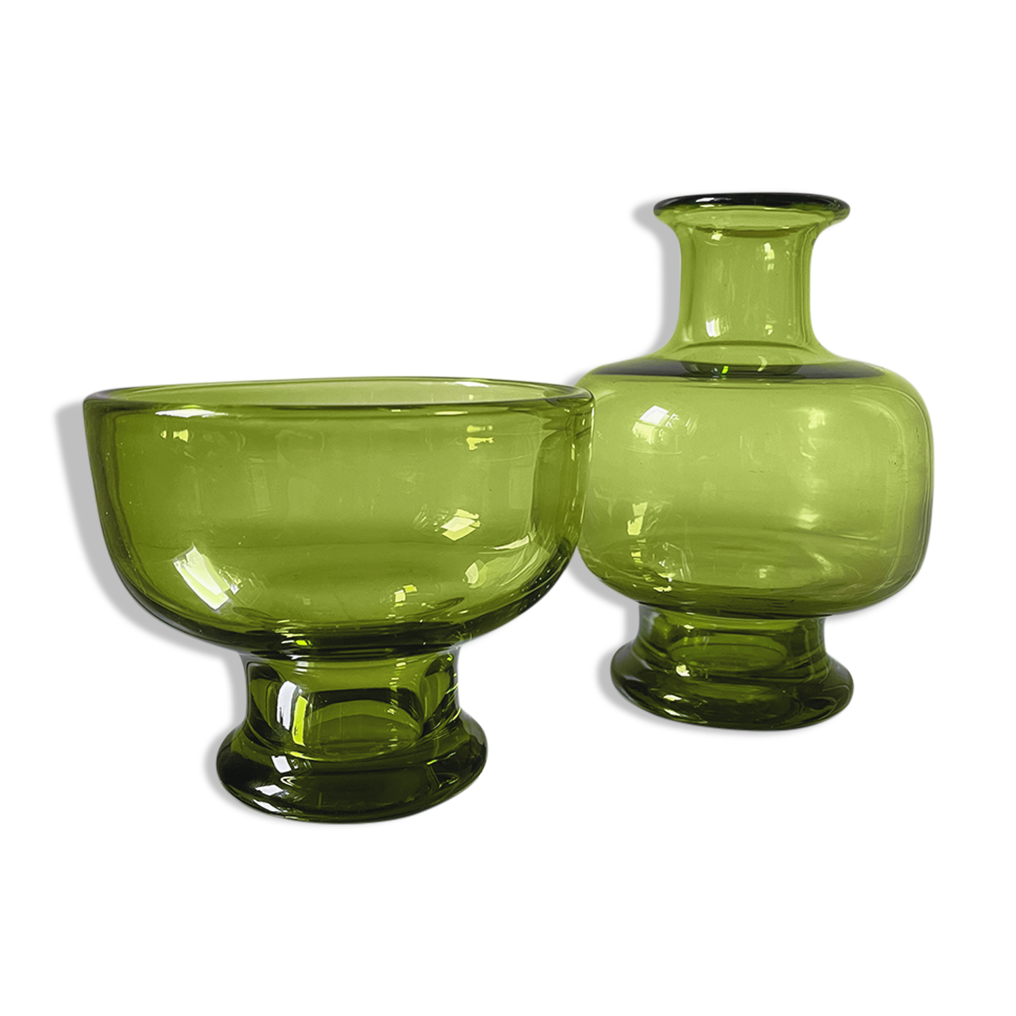 Pair of 1960’s danish glass by Per Lutken