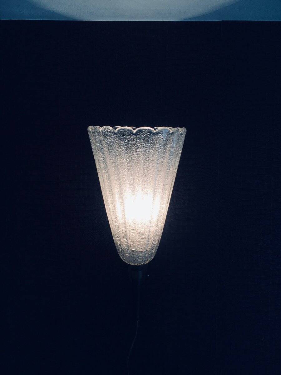 Italian Art Glass Wall Lamp by Barovier & Toso, 1950s