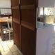 Blue and yellow formica buffet