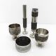 Set de 5 vases et coupes brutalistes en acier 1970