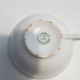 Coffee service in limoges porcelain, white and gold