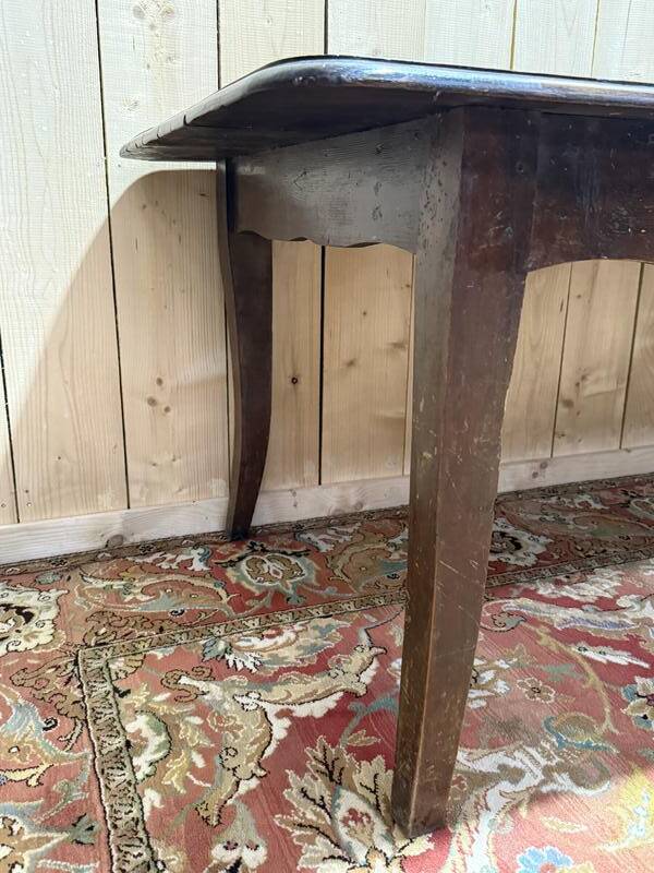 Table de ferme de style Louis XV en chêne massif 228 cm