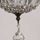 Louis XVI style bronze ceiling light and glass pendants
