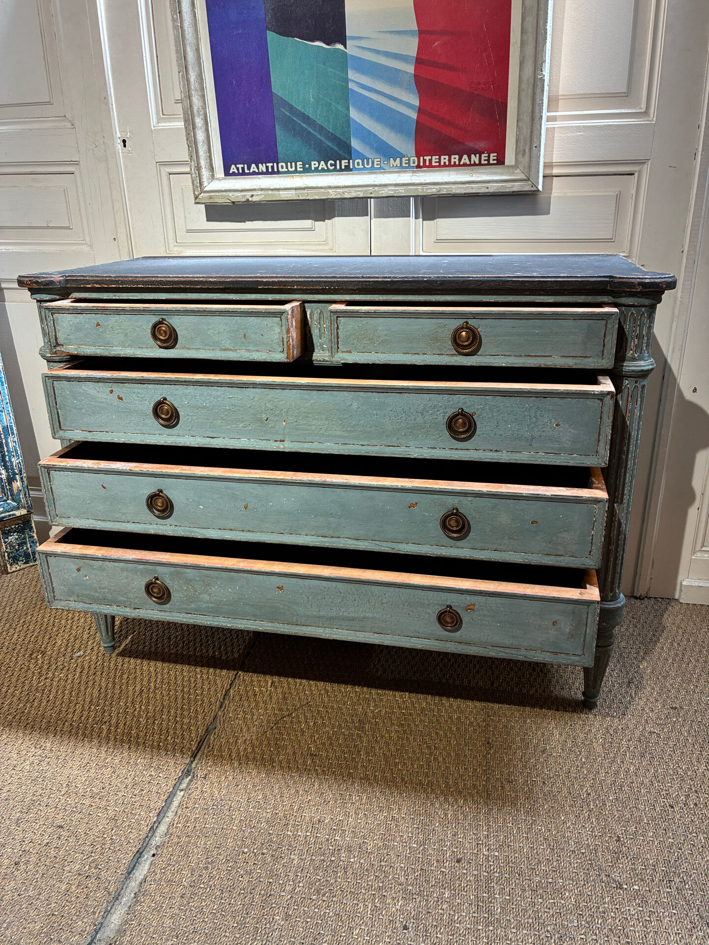 Antique Chest of Drawers, Louis, 16