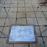 vintage bistro table in red formica