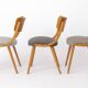 Set of 4 Vintage Bentwood Dining Chairs, 1950s German Mid-Century Beech