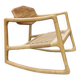 Rocking chair in oak and Danish rope