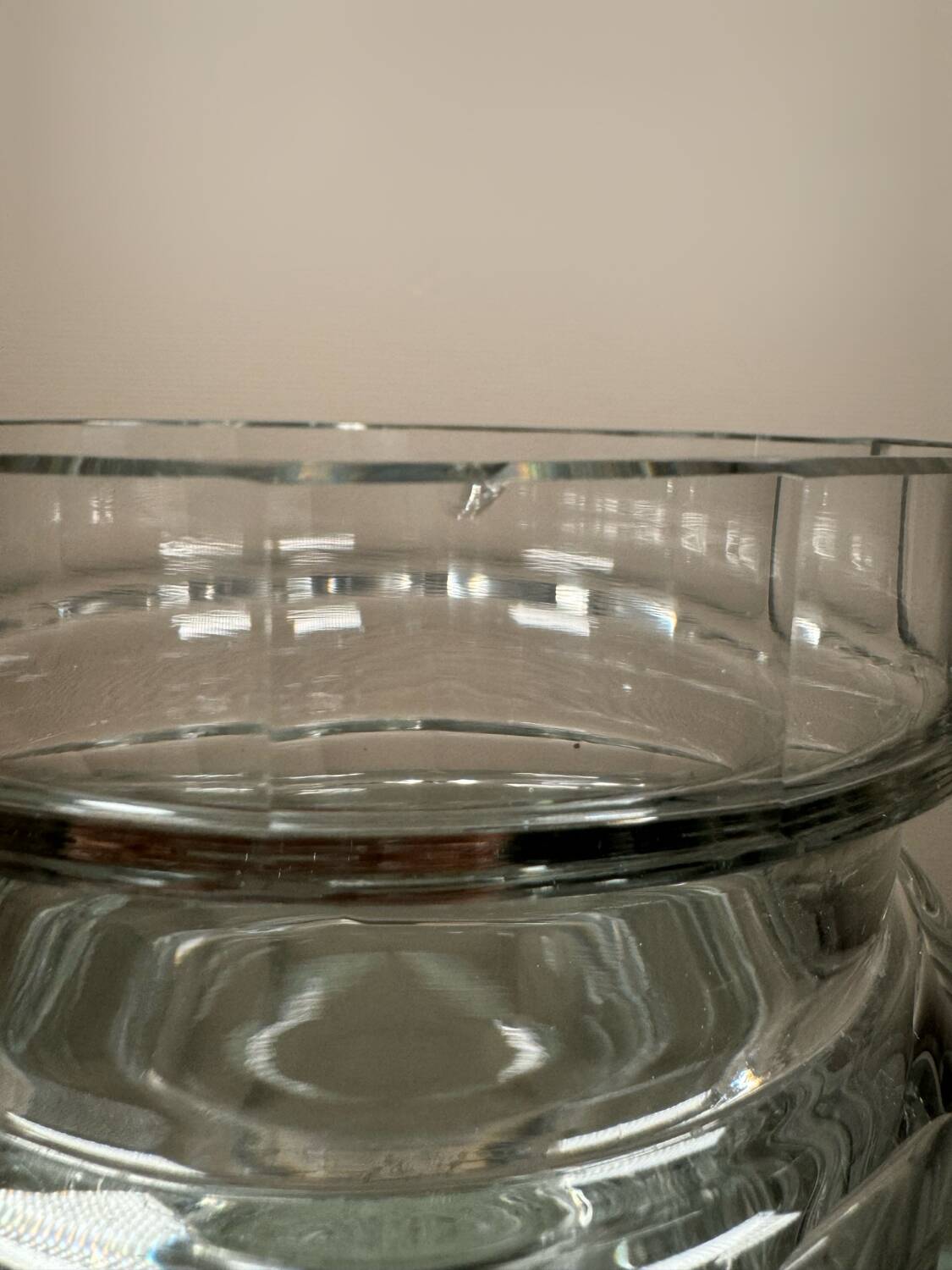 Val Saint Lambert Art Deco crystal vase