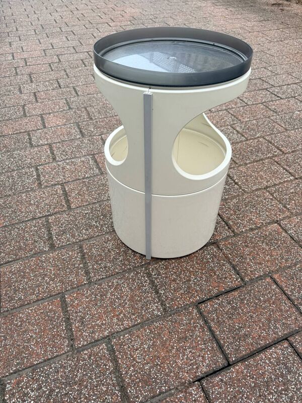 Objet de rangement modulaire en plastique – Design années 1970