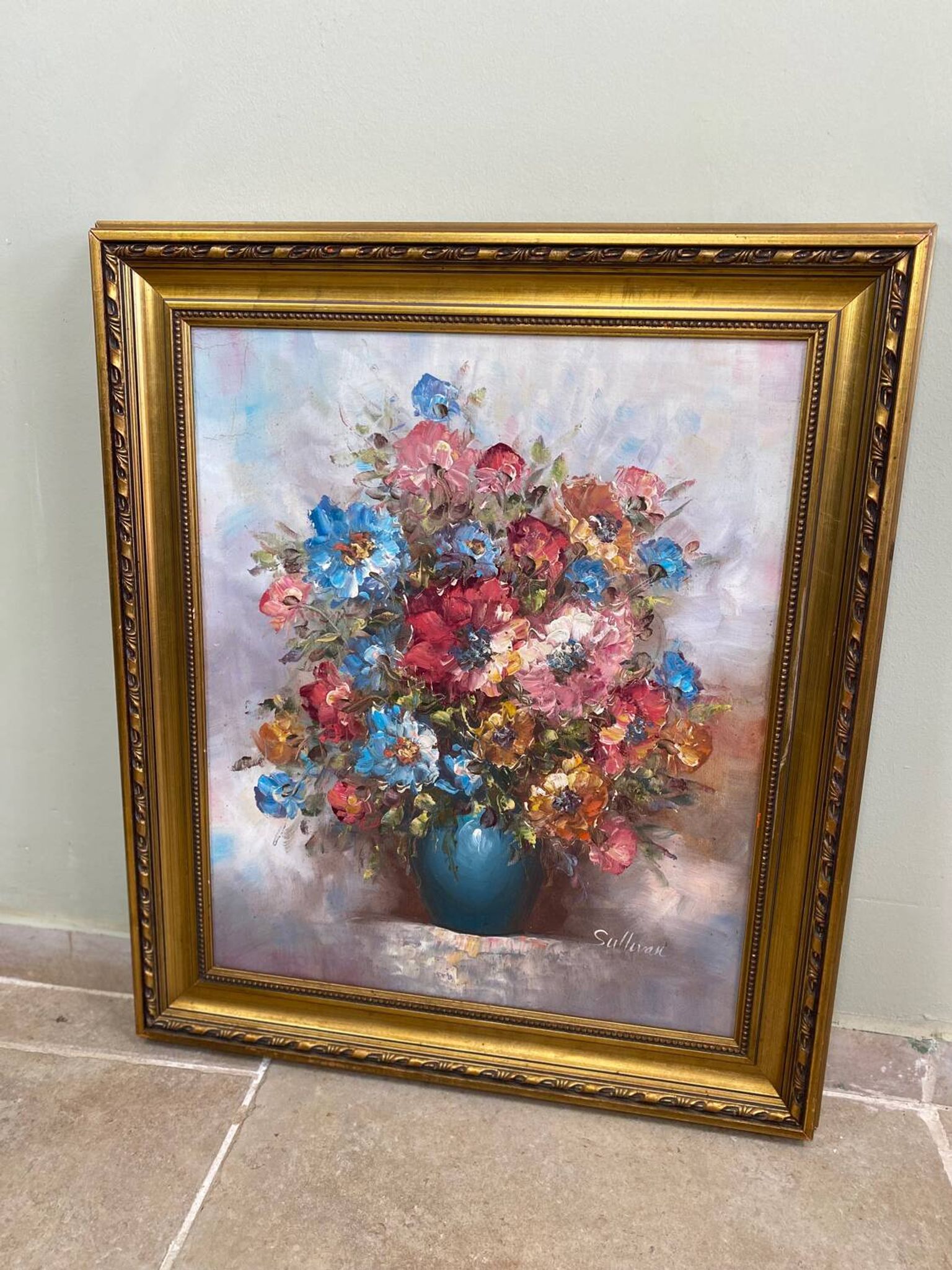 Tableau huile sur toile bouquet
