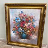 Tableau huile sur toile bouquet