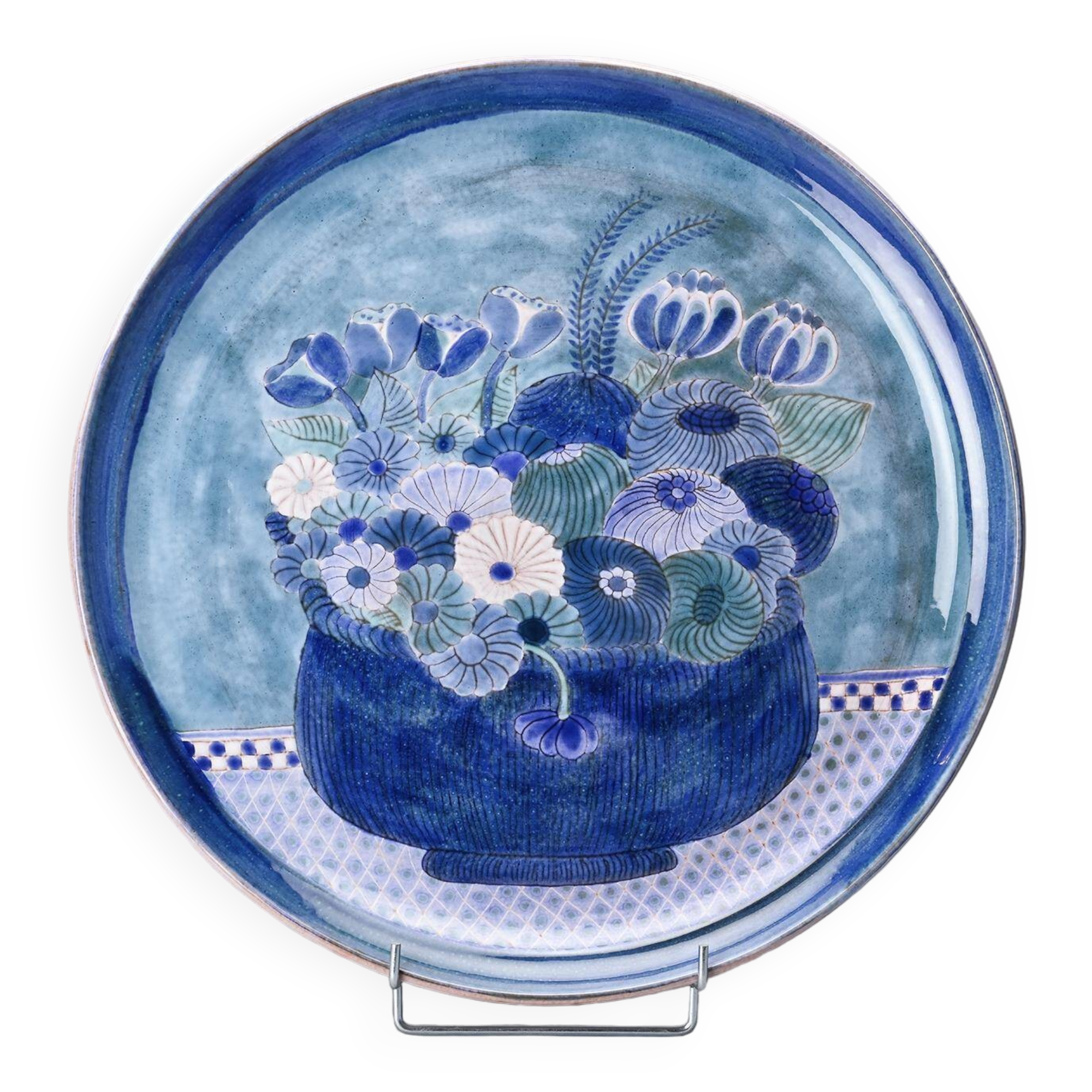 Large ceramic dish by Robert and Jean Cloutier, circa 1960