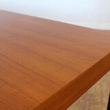 Large teak and metal coffee table