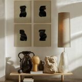 4 giclee prints. Abstract wall art set of four, A3