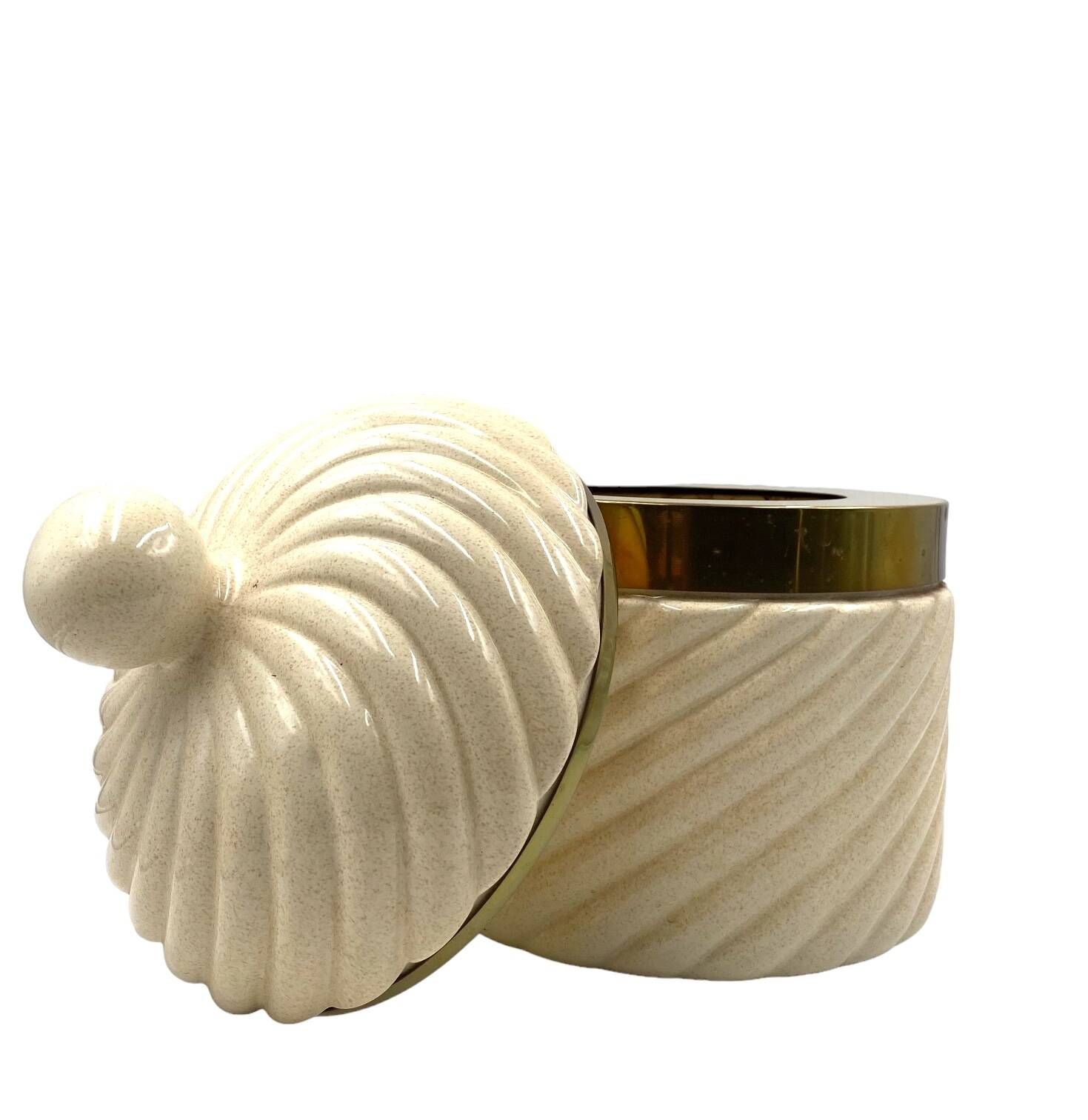 Tommaso Barbi, White Ice Bucket / jar, B Ceramiche Italy, ca. 1970