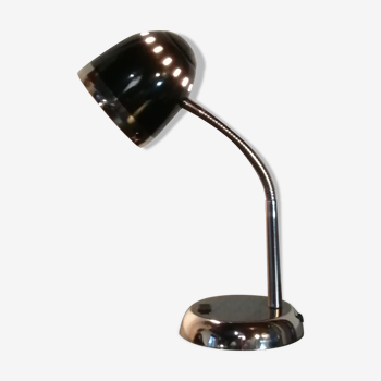 Black and chrome desk lamp in vintage metal