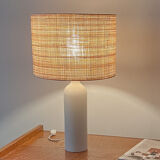 Sandstone and rabane lamp