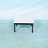 80s Memphis style coffee table, black and white side table.