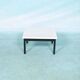 80s Memphis style coffee table, black and white side table.