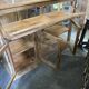 Vitrine comptoir bois exotique