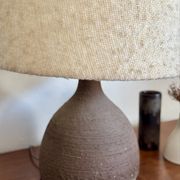 Lampe en céramique brutaliste vintage XL