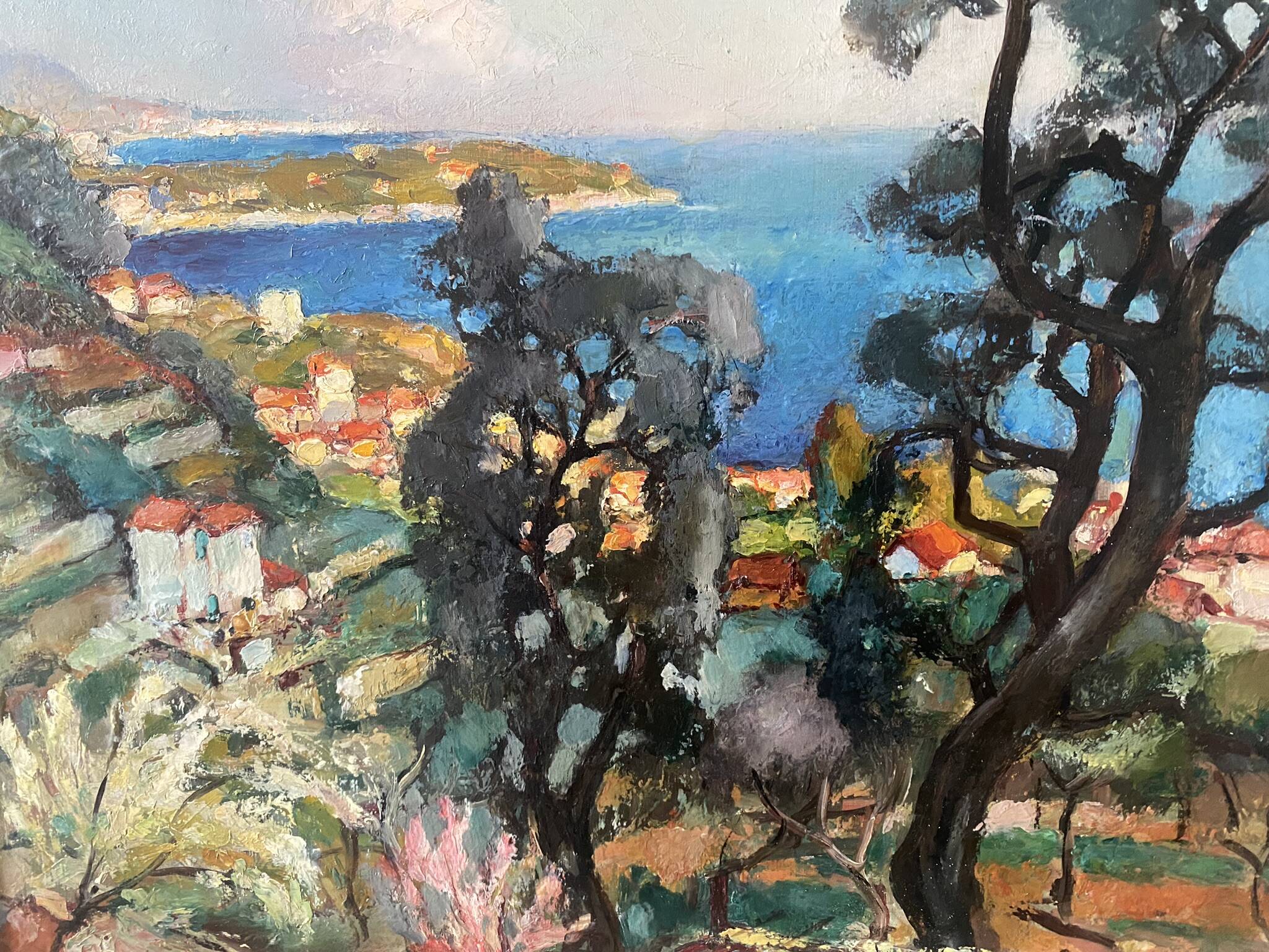 Paysage de la cote d'azur signé Dubois
