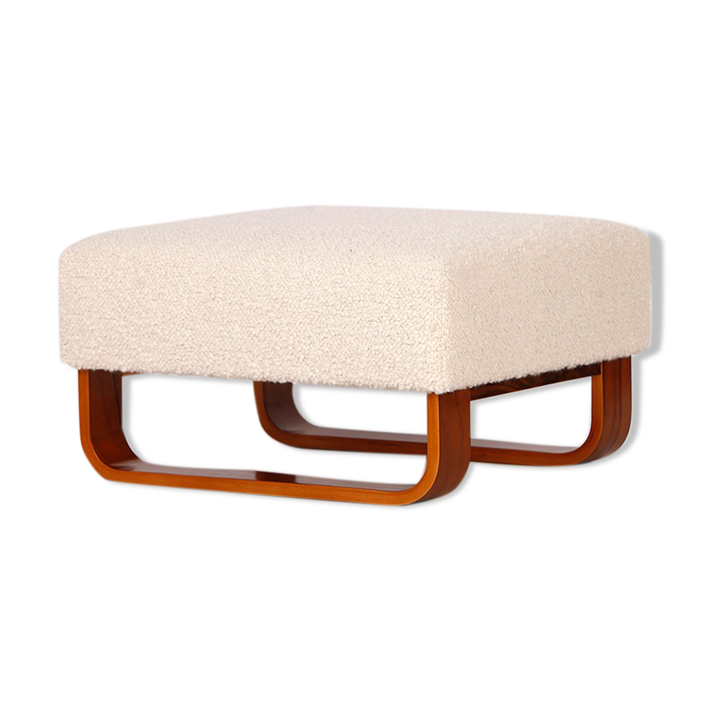 Boucle Bench Stool Footstool, 1960s