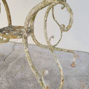 Round Wrought Iron Garden Table 1900s